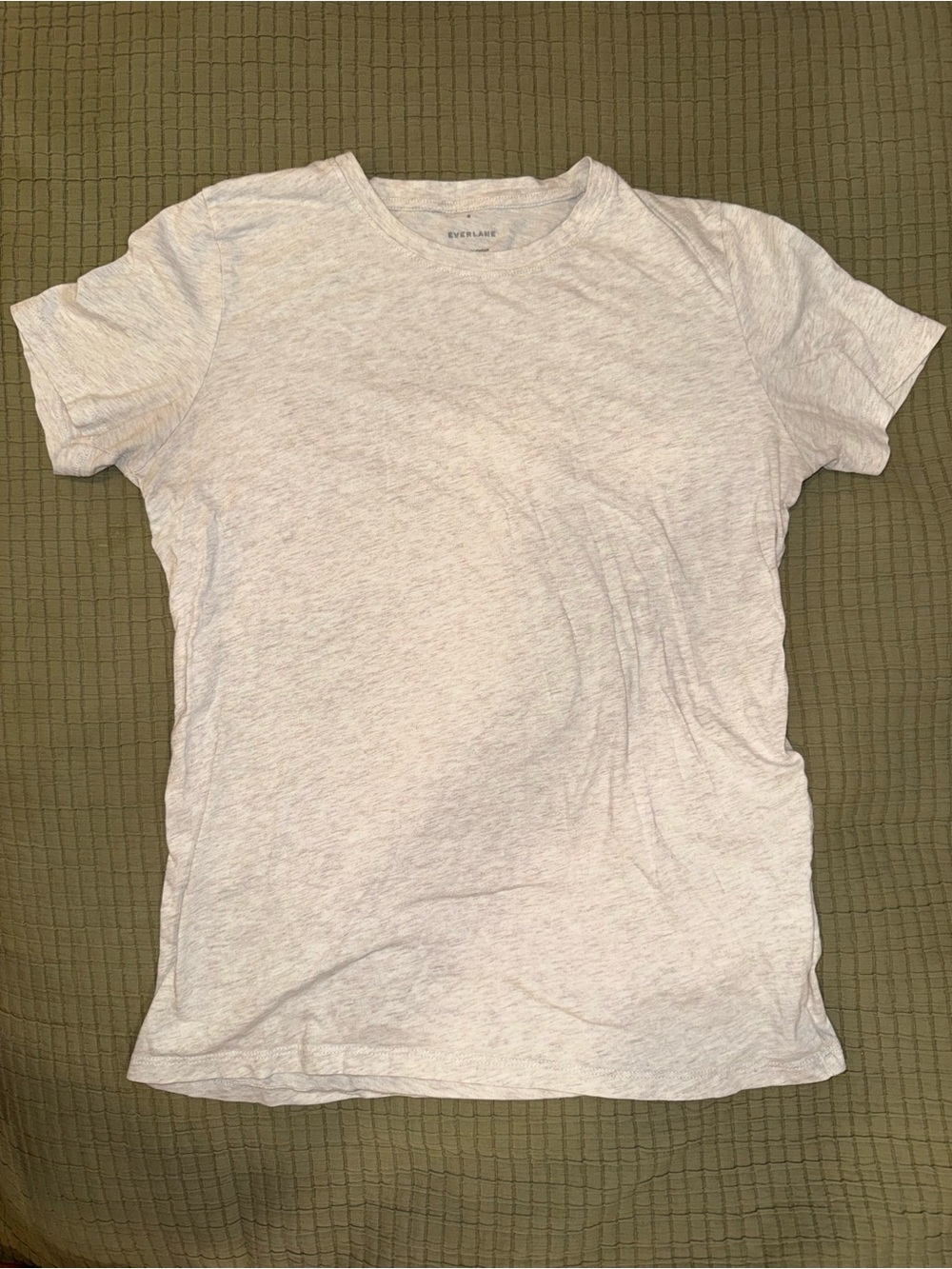 Everlane Crewneck T-Shirt in Heather Oatmeal